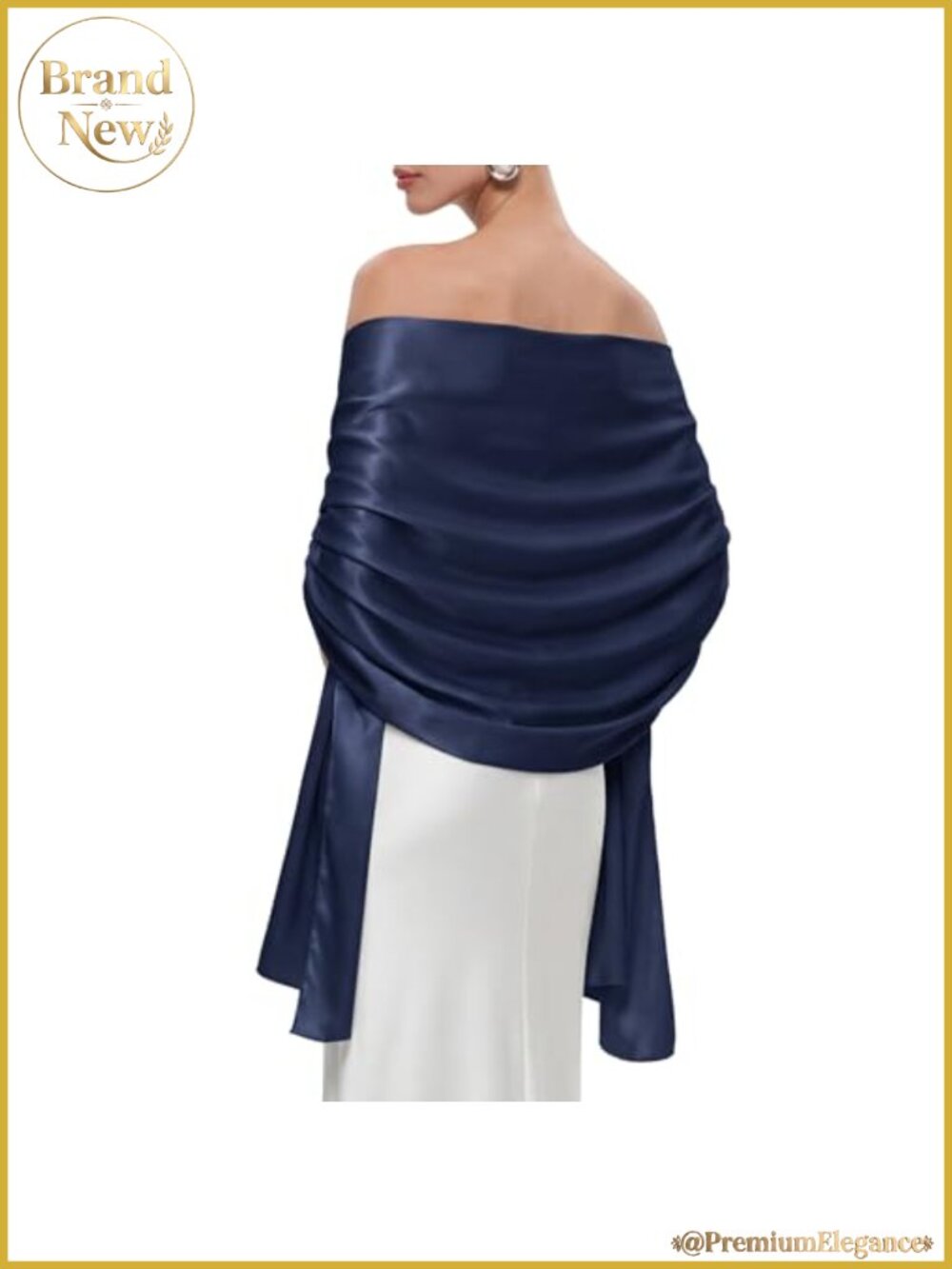 100% Polyester Satin Shawl Evening Wrap Wedding Formal